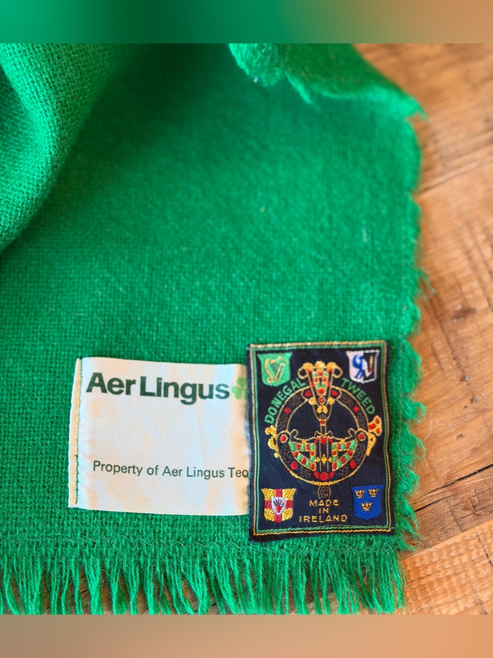 Vintage Aer Lingus Airline Cabin Blanket. Wool | Ireland | Luxury | Heritage